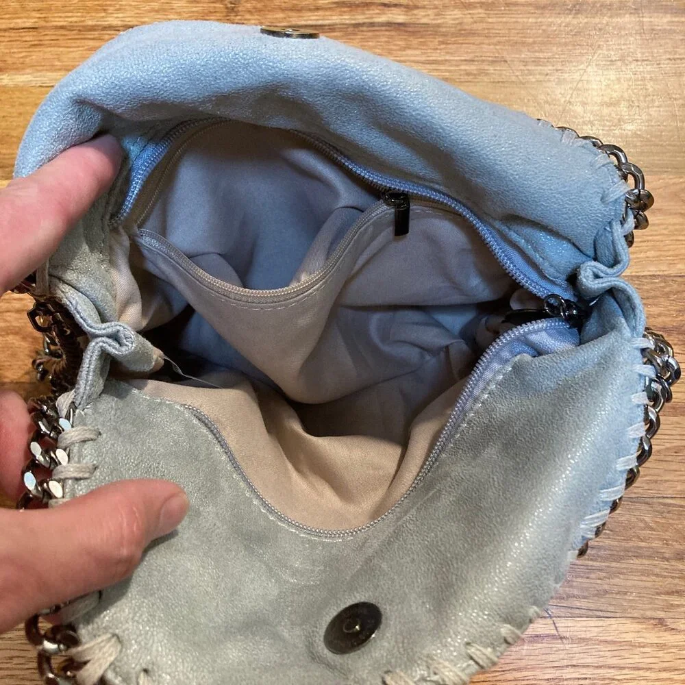 Suede Chain Rocker Purse - Picture 10 of 12